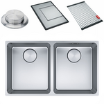 Franke Mythos 340mm Double Bowl Undermount Sink with Accessories MYX120-3434FPC hero image